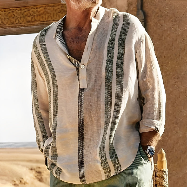 Westley - Classica camicia di lino a righe per uomo