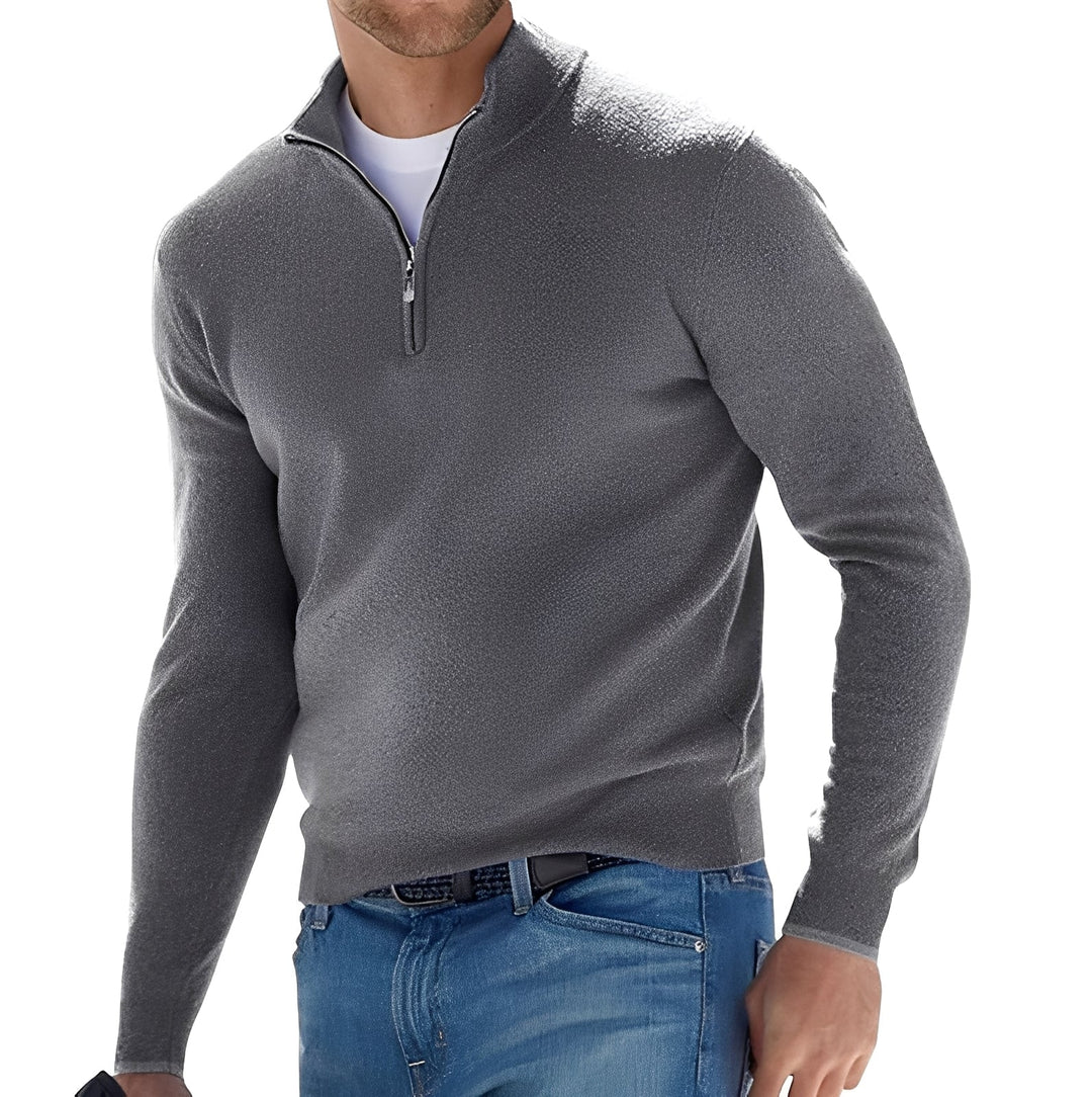 Eliott - Maglione in cashmere con zip per uomo