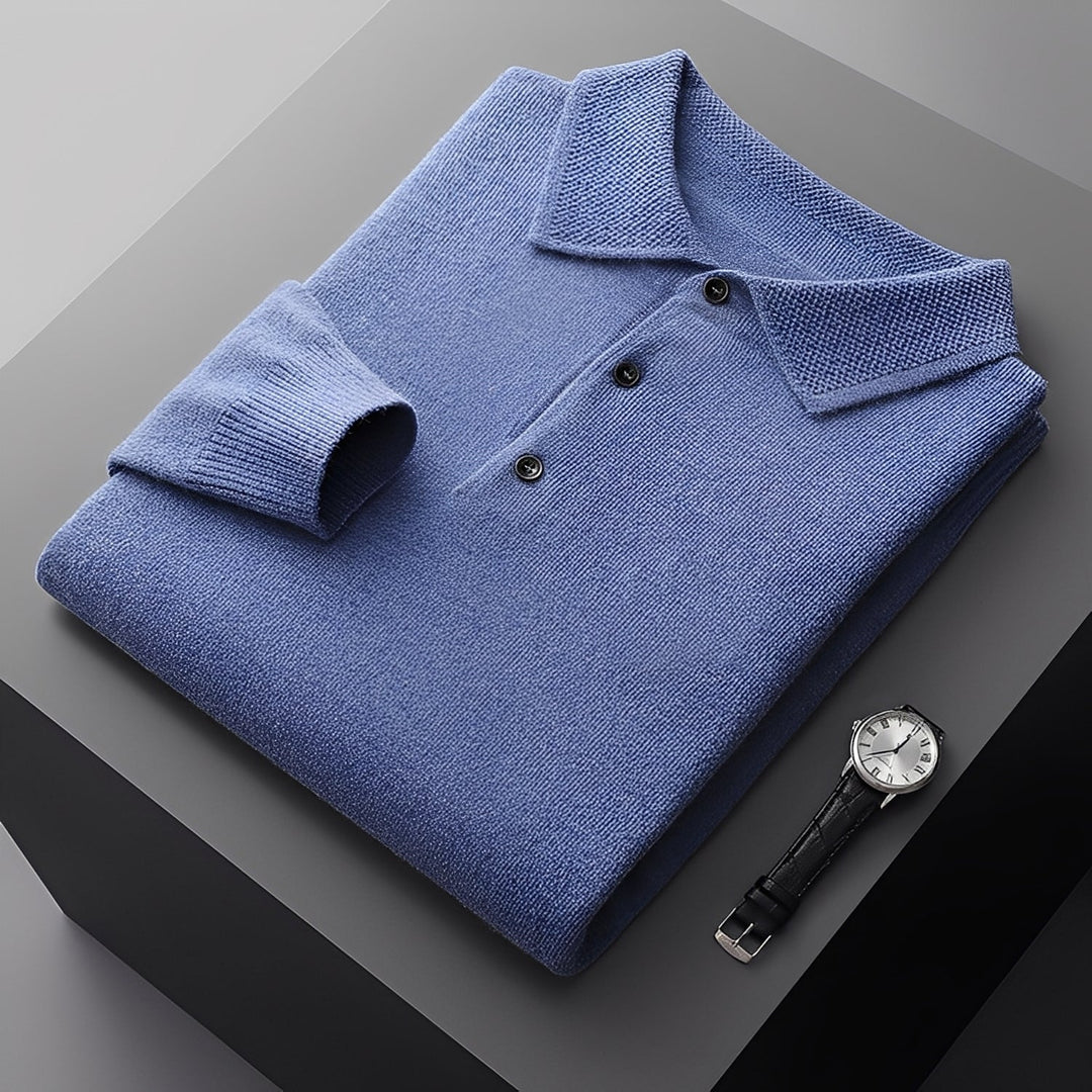 Romilly - Maglione Polo Formale in Cashmere per Uomo