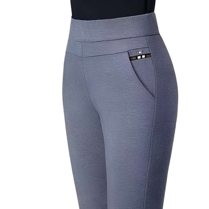 Wenda - Pantaloni a vita alta con elastico per donne