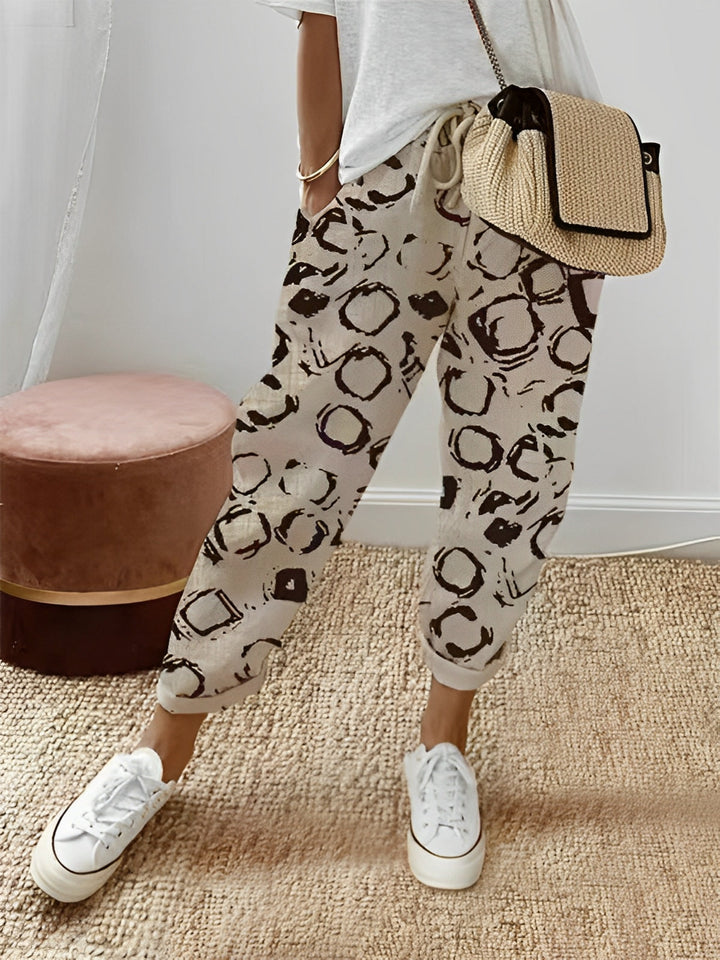 Sherie - Casual, morbidi pantaloni di lino per donne