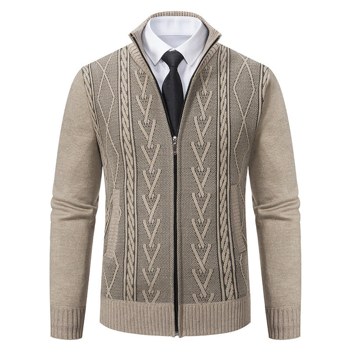 Stafford - Elegante Cardigan con Cerniera per Uomo