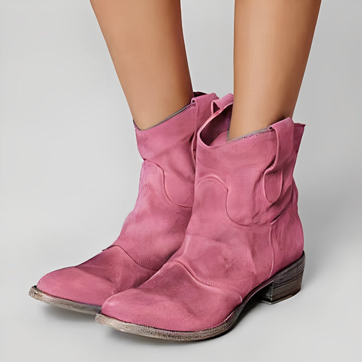 Adaline - Stivali da cowboy retrò con tacco basso per donne