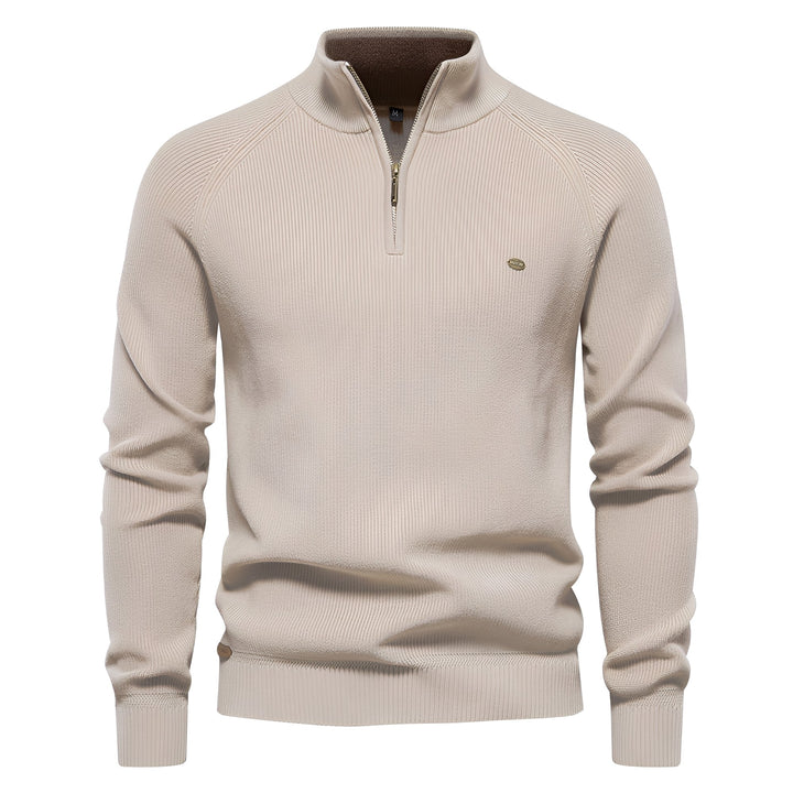 Royston - Maglione casual con zip a un quarto per uomo