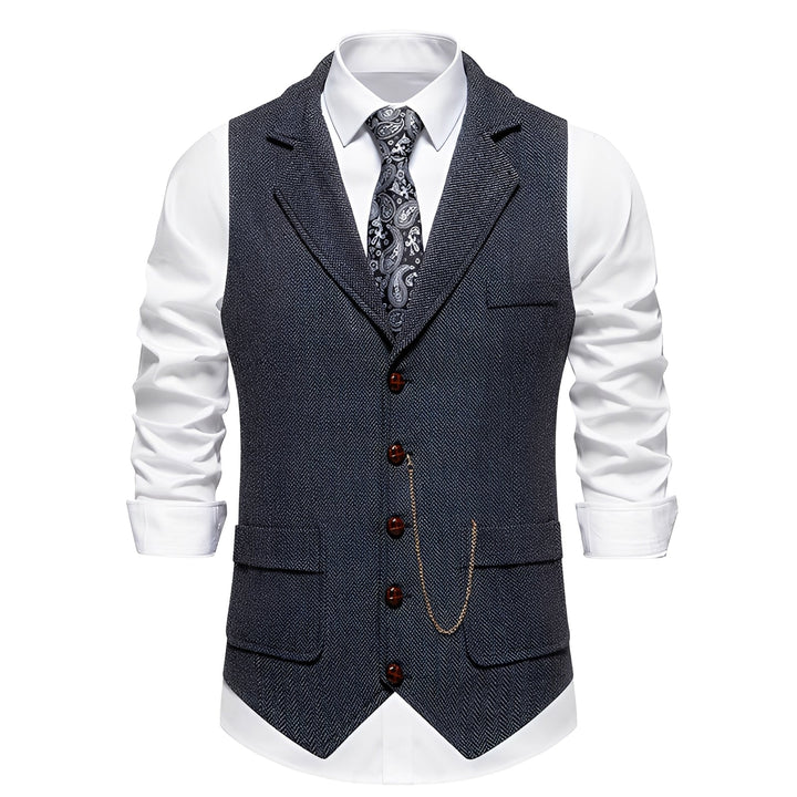 Luther - Classica giacca con motivo a spina di pesce per uomini