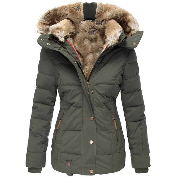 Odelia - Stilosa, sottile giacca con collo in pelliccia per donne