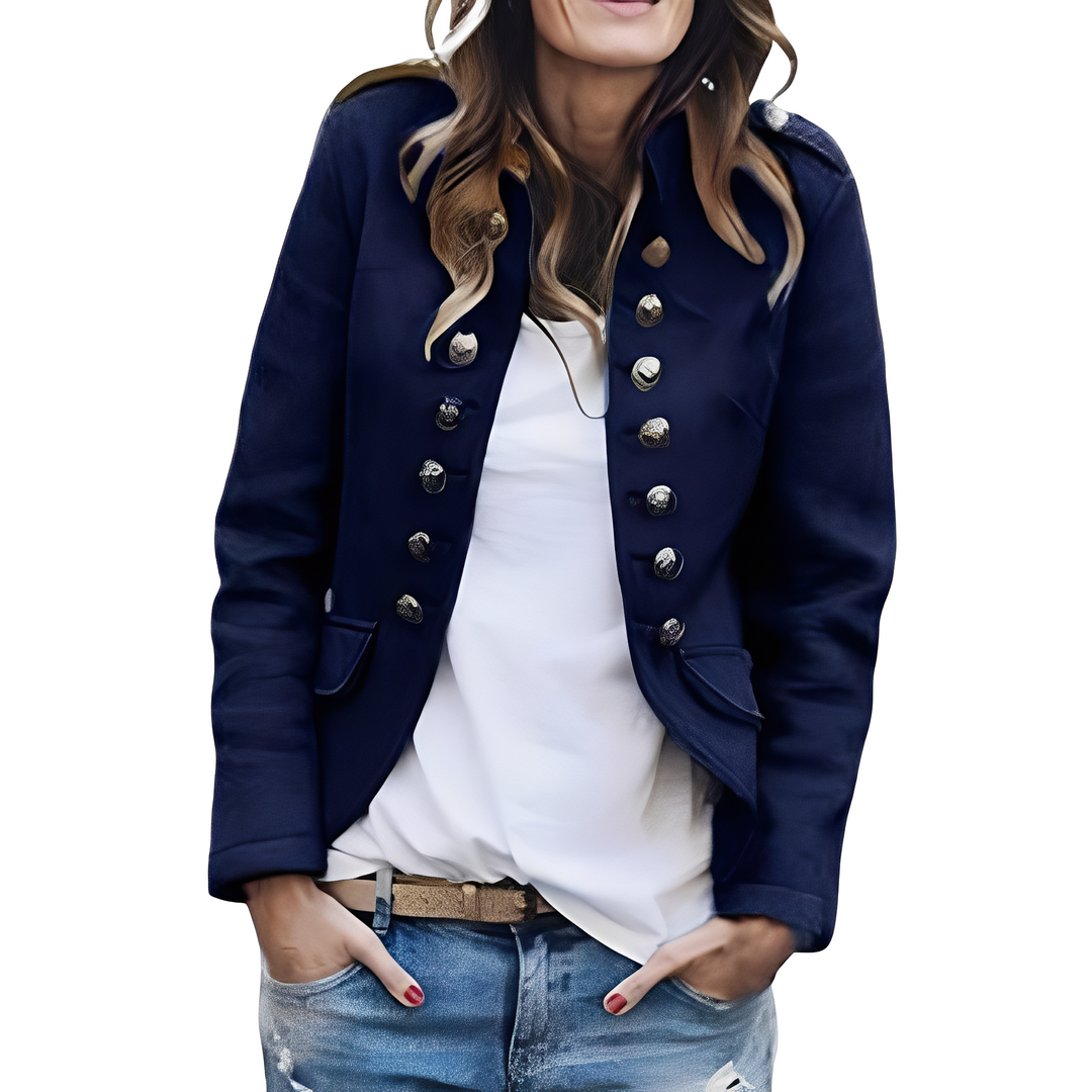 Rhoda - Elegante Blazer con Colletto Alto per Donne