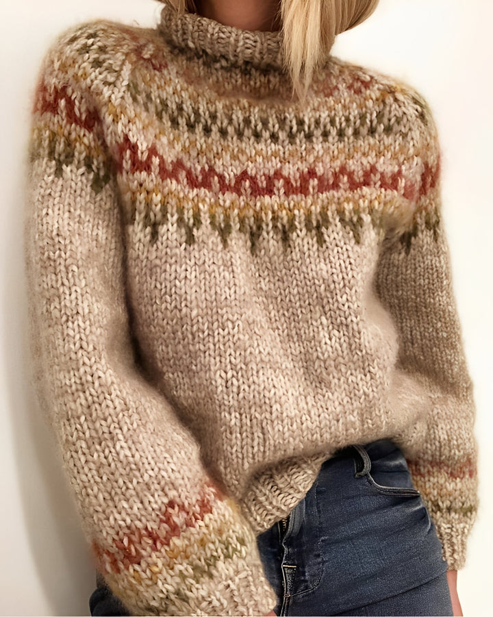 Karissa - Elegante maglione ampio con stampa per donne