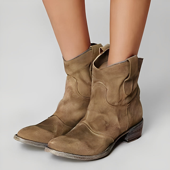 Adaline - Stivali da cowboy retrò con tacco basso per donne