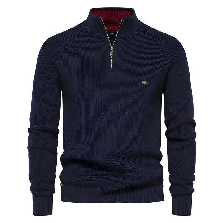 Royston - Maglione casual con zip a un quarto per uomo
