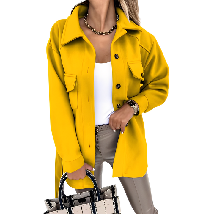 Bethanie - Giacca revers casual con bottoni per donne