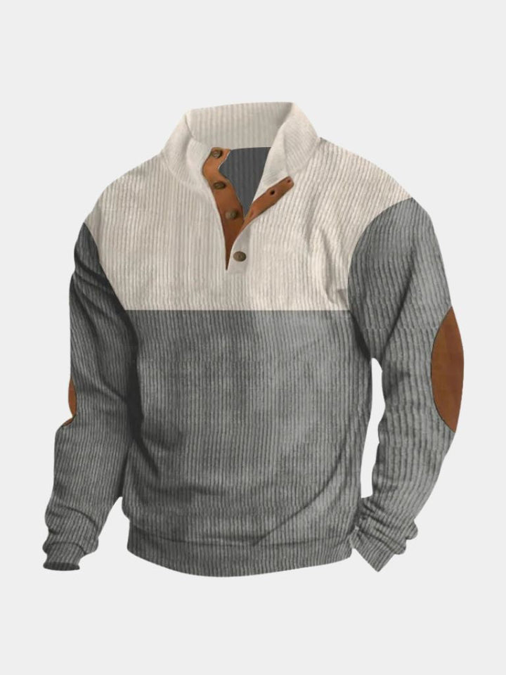 SILVORO | PULLOVER IN CORDUROY A COLLO ALTO PER UOMO