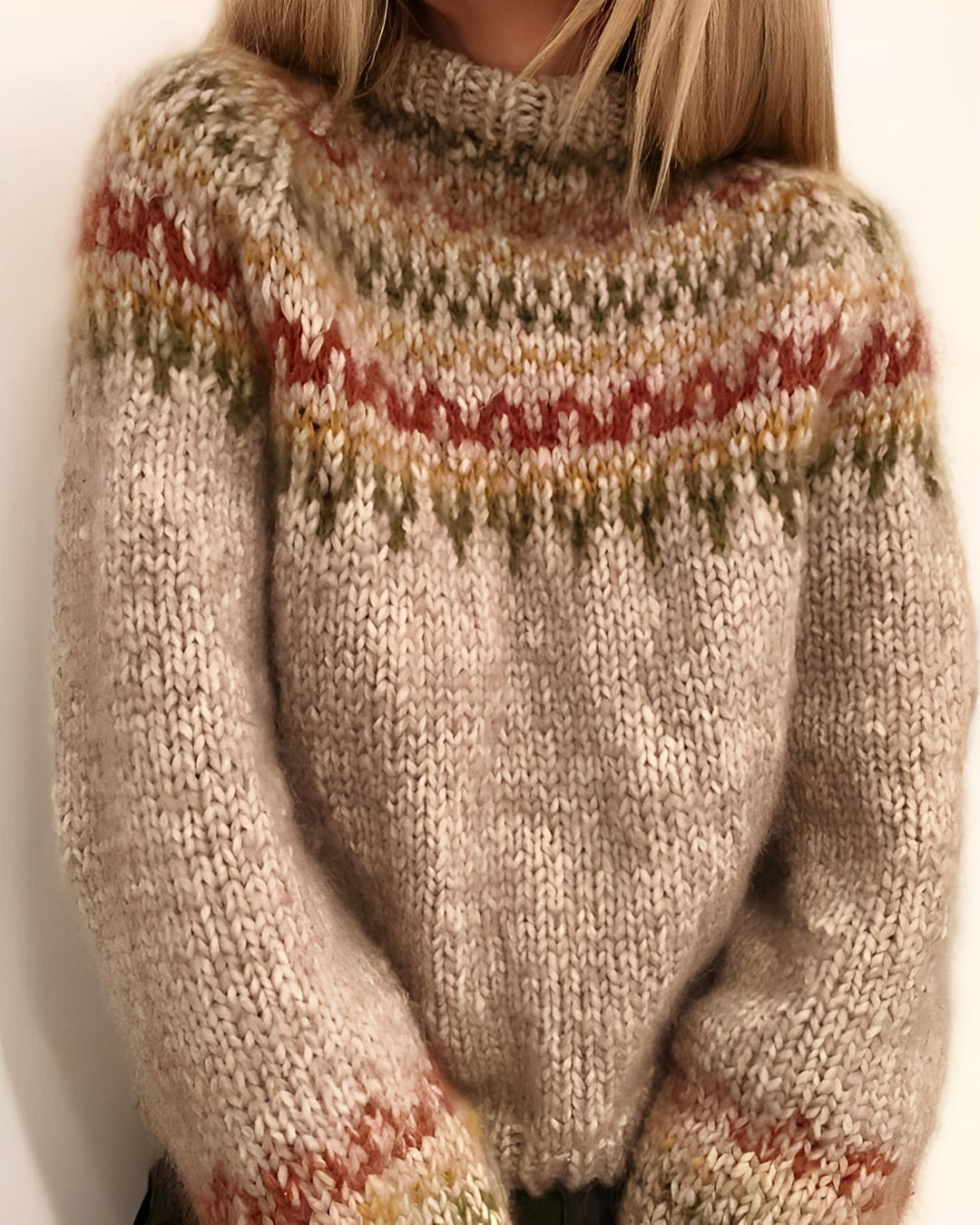 Karissa - Elegante maglione ampio con stampa per donne