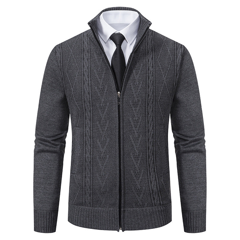 Stafford - Elegante Cardigan con Cerniera per Uomo