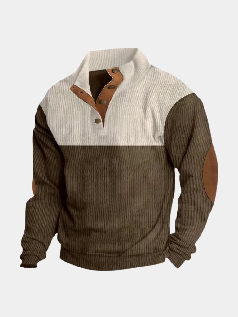 SILVORO | PULLOVER IN CORDUROY A COLLO ALTO PER UOMO