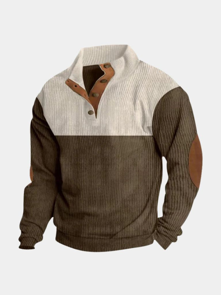 SILVORO | PULLOVER IN CORDUROY A COLLO ALTO PER UOMO