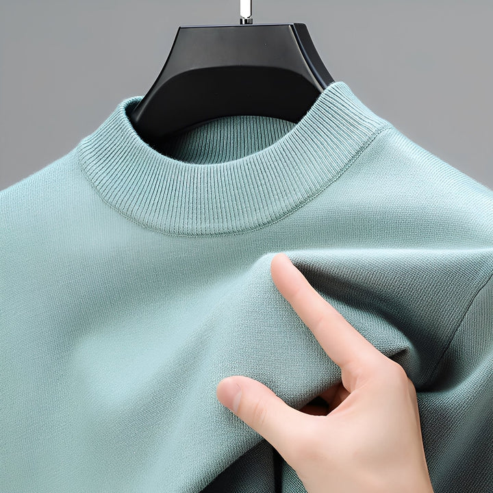 Davis - Maglione cashmere casual con orlo per uomini