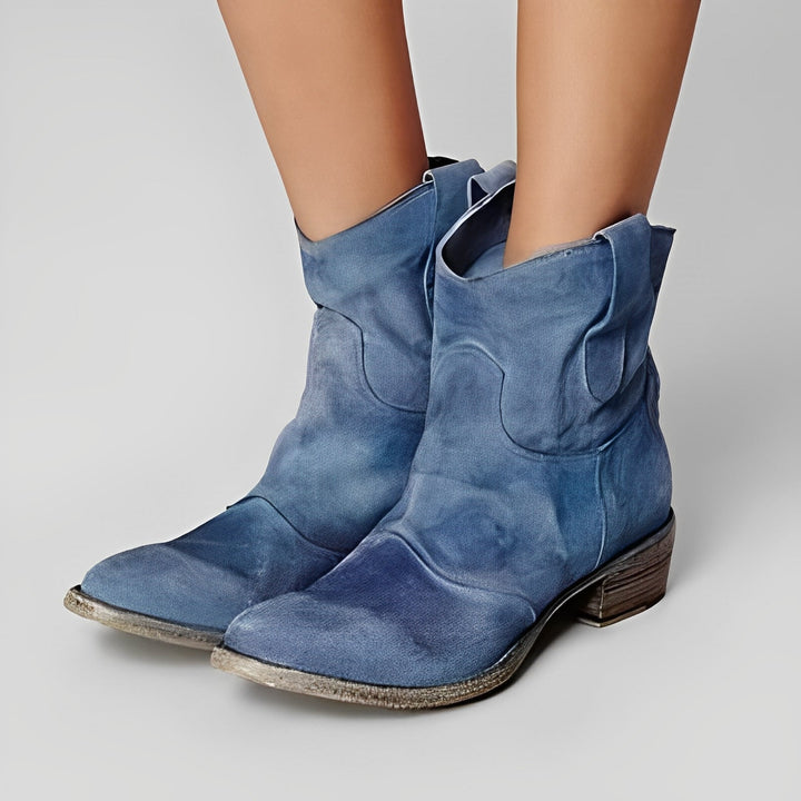 Adaline - Stivali da cowboy retrò con tacco basso per donne