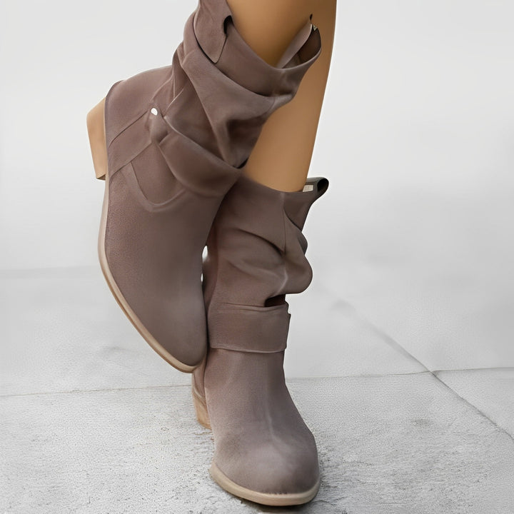 Celestine - Stivali corti eleganti con punta tonda per donne