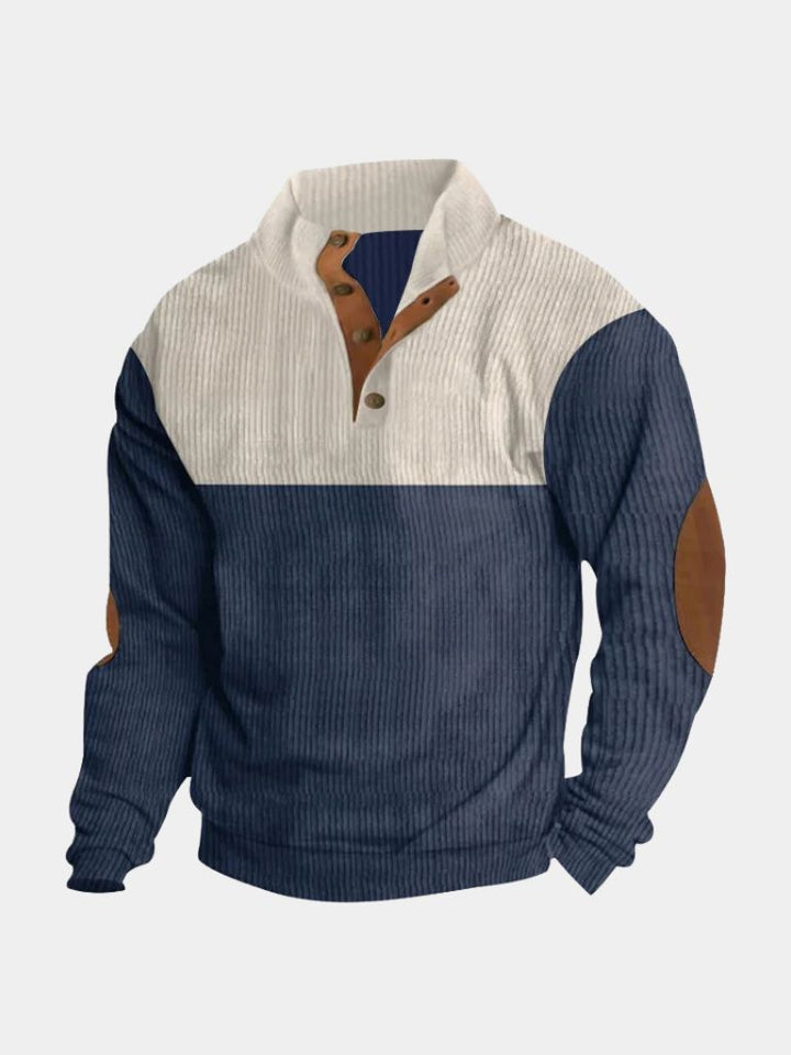SILVORO | PULLOVER IN CORDUROY A COLLO ALTO PER UOMO