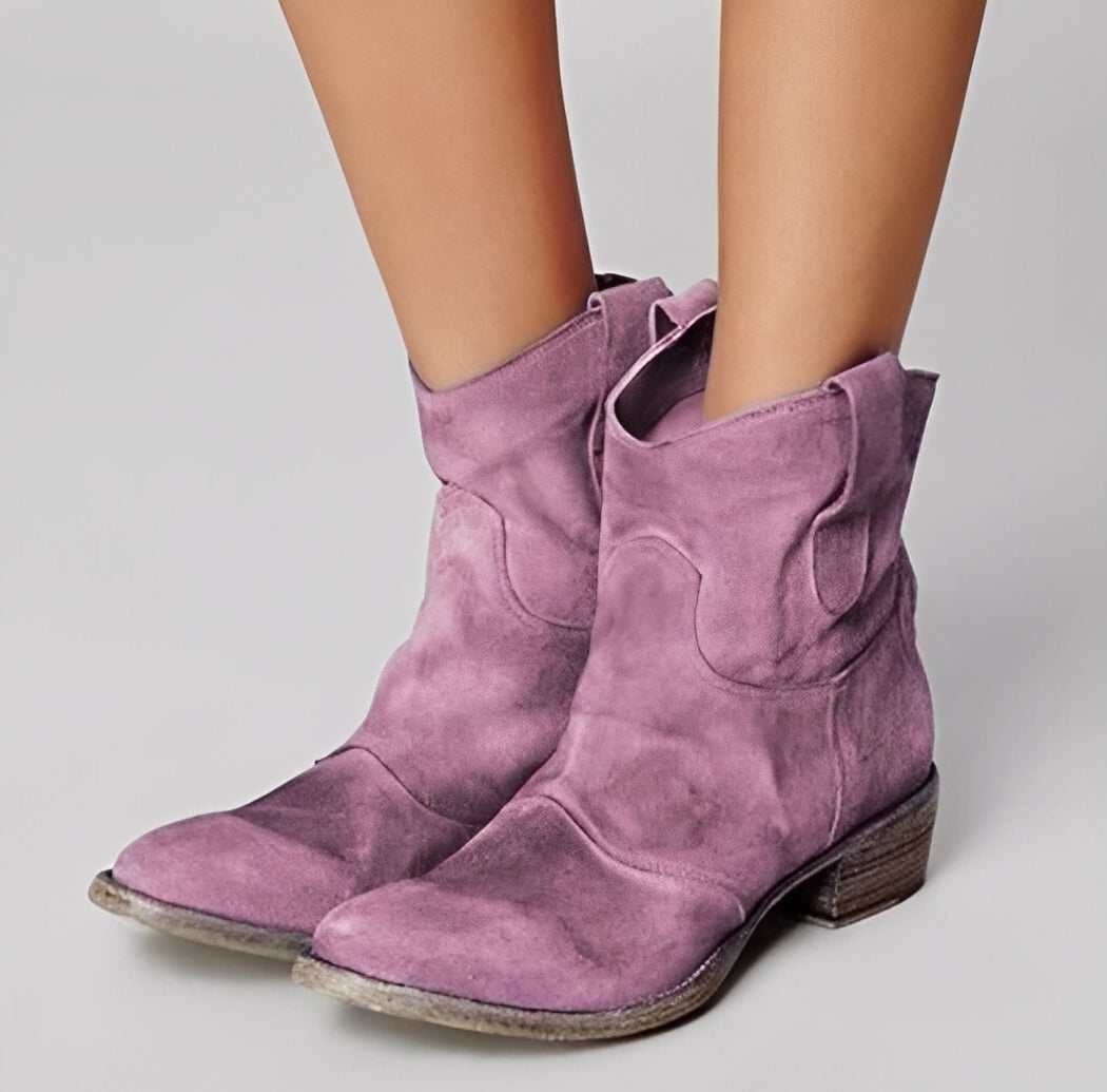 Adaline - Stivali da cowboy retrò con tacco basso per donne