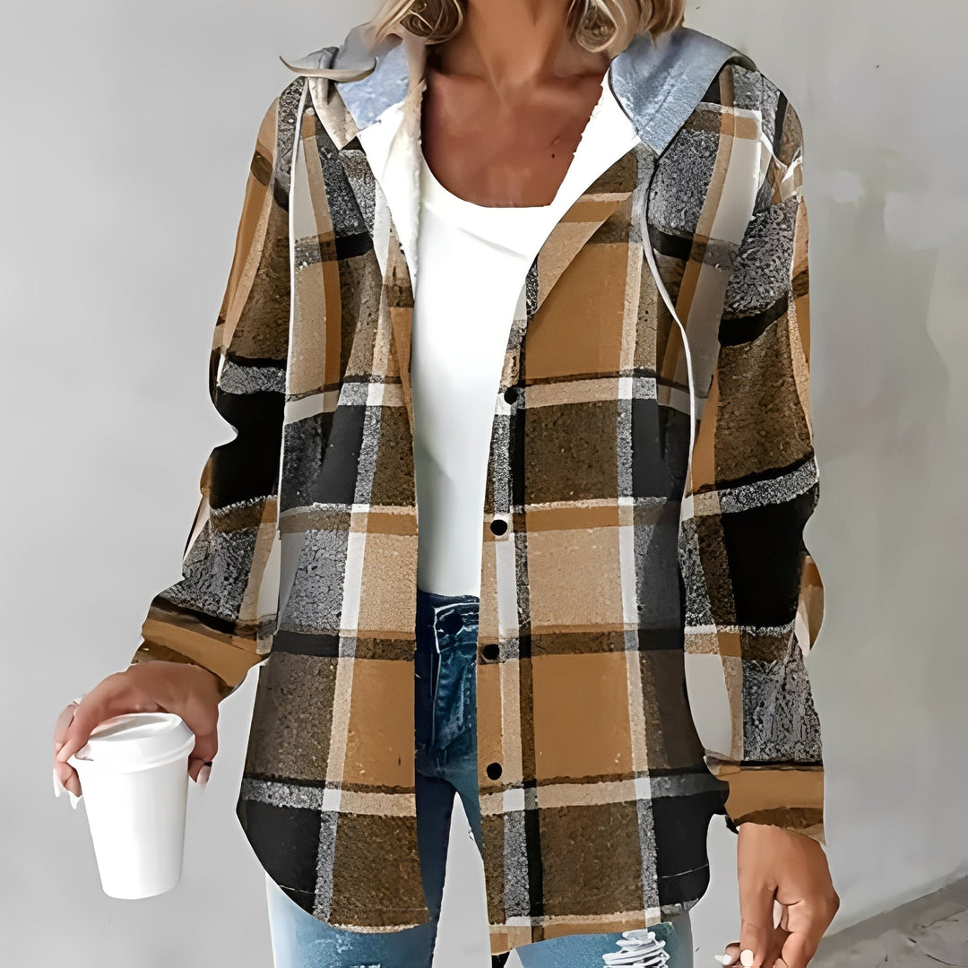 Briana - Giacca con cappuccio casuale e calda per donne