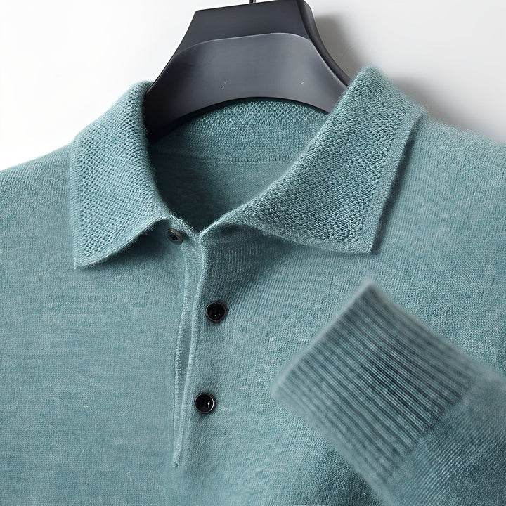 Romilly - Maglione Polo Formale in Cashmere per Uomo