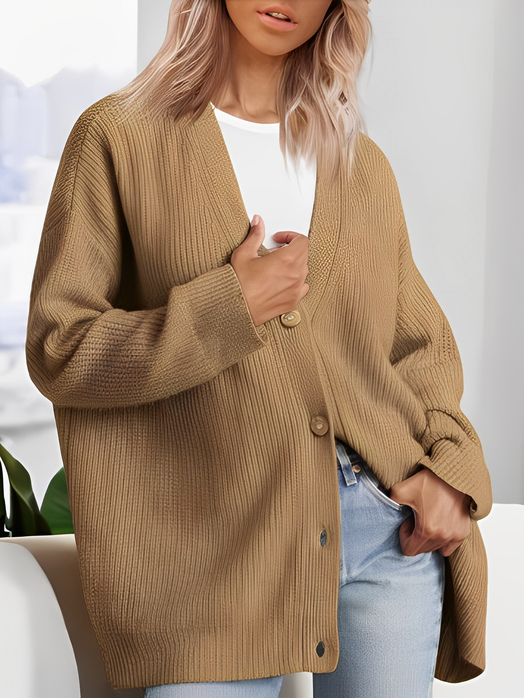 Kelcey - Cardigan casual in cashmere per donne