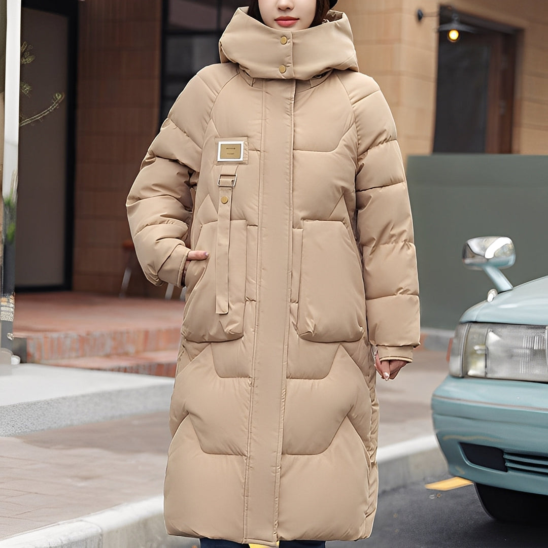 Rexanne - Elegante lunga giacca con cappuccio per donne