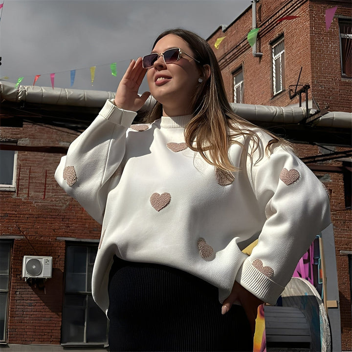 Marsha - Comodo Maglione con Stampa per Donne