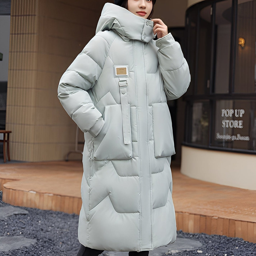 Rexanne - Elegante lunga giacca con cappuccio per donne