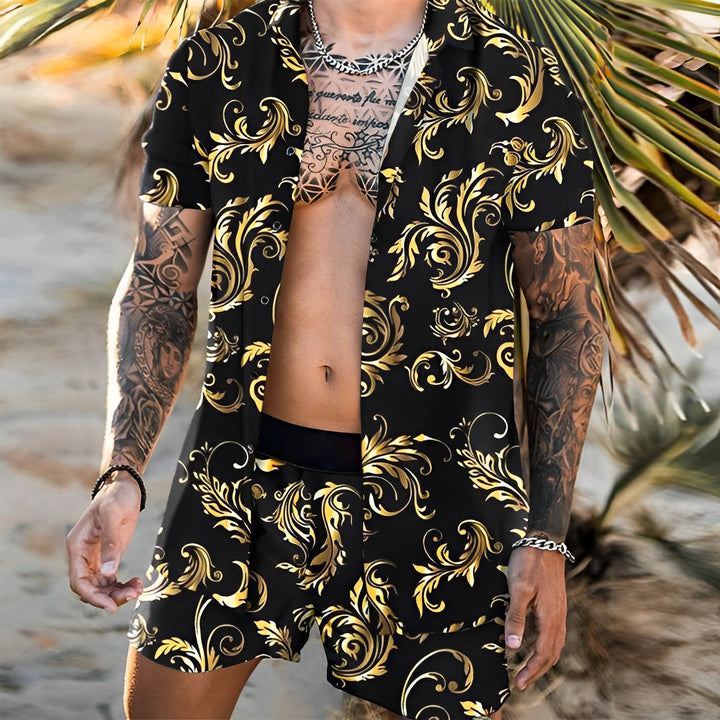 Kenith - Completo floreale estivo due pezzi da uomo