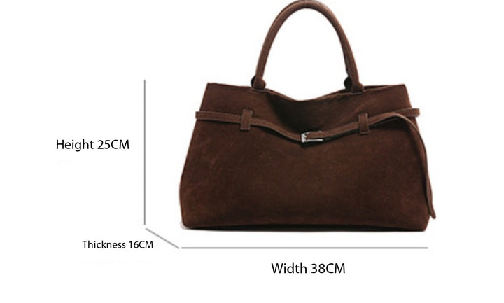 Amalia™ | Borsa in Pelle Scamosciata Elegante