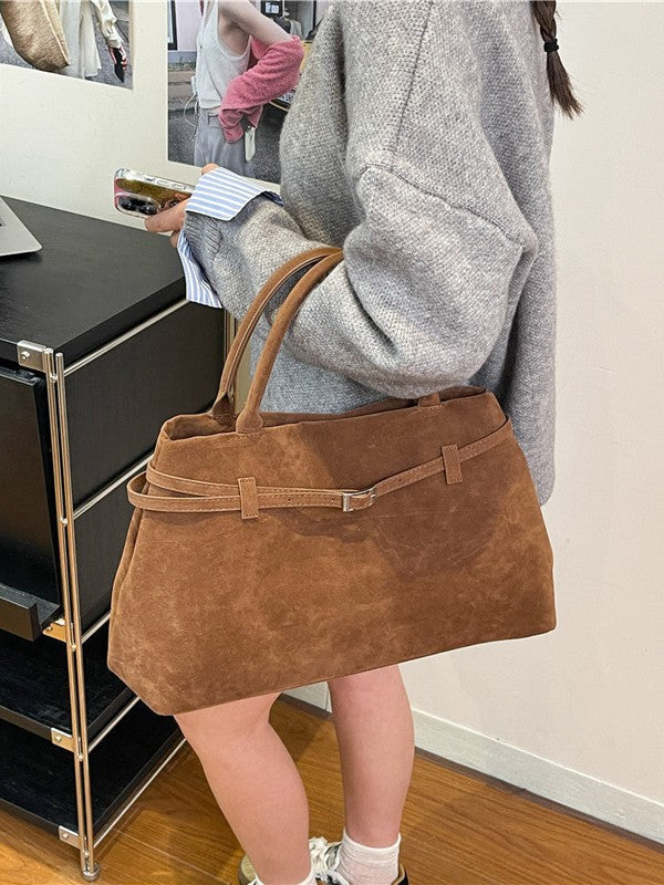 Amalia™ | Borsa in Pelle Scamosciata Elegante