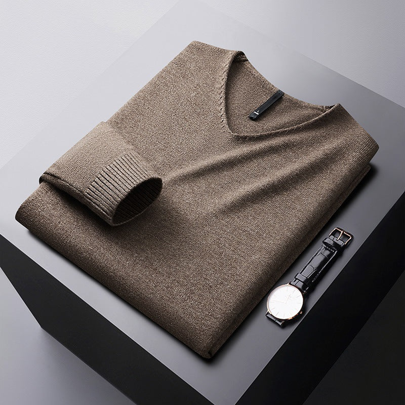 SILVORO | MAGLIONE A V IN FIBRE PREGIATE PER UOMO