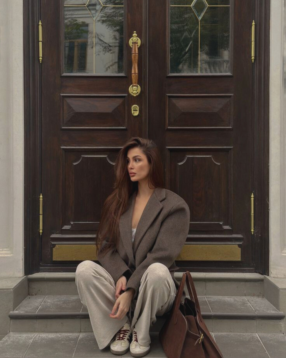 Monica™ | Borsa in Pelle Scamosciata Elegante