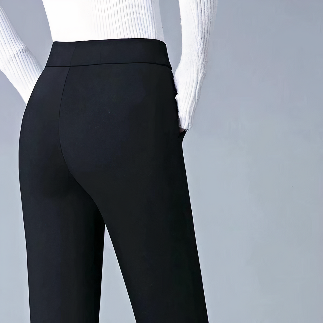 Wenda - Pantaloni a vita alta con elastico per donne