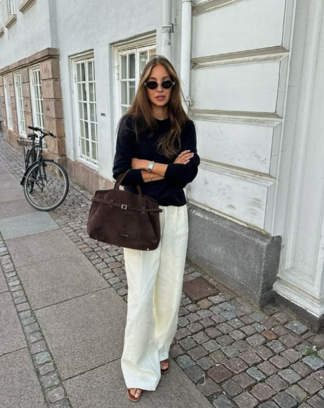 Amalia™ | Borsa in Pelle Scamosciata Elegante