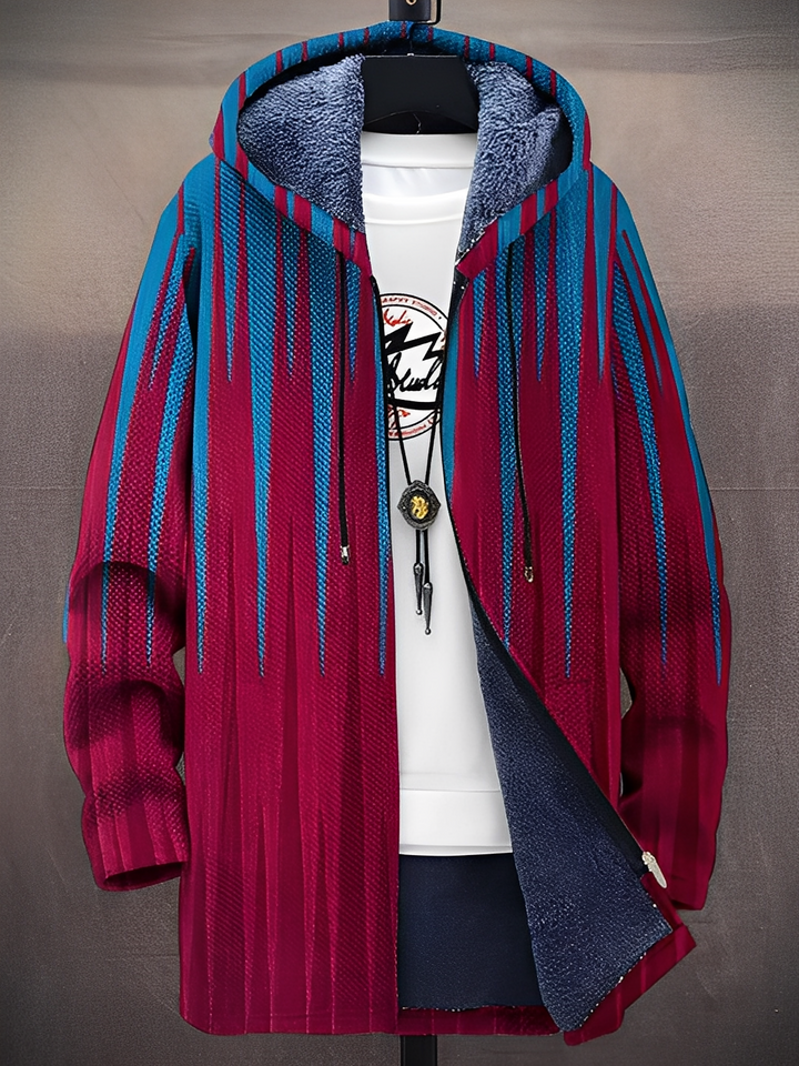 Trenton - Giacca stilosa stampata con cappuccio per uomo