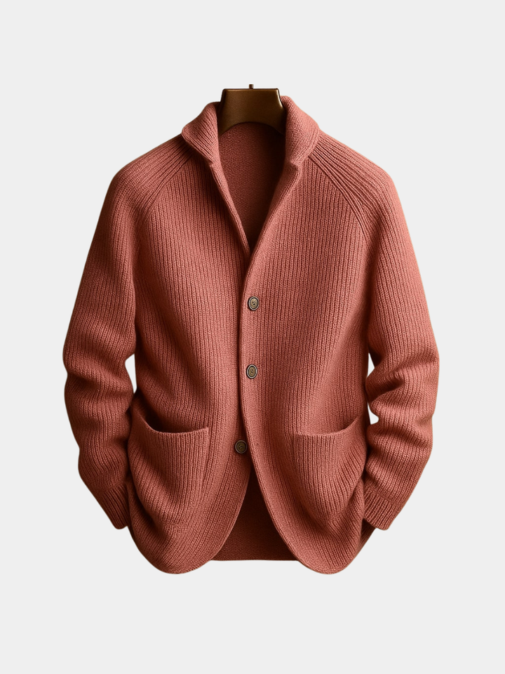 SILVORO | CARDIGAN IN LANA A COSTE PER UOMO