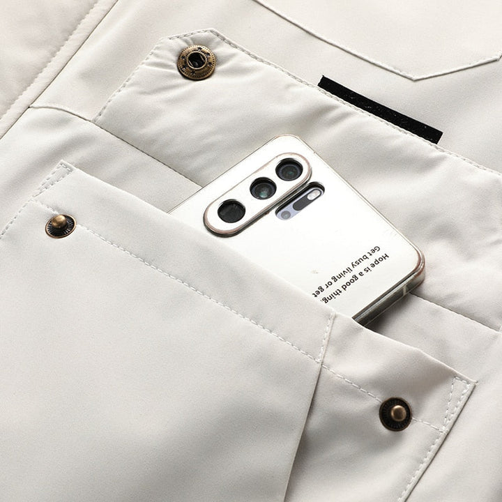 Luke – Giacca Impermeabile in Titanio