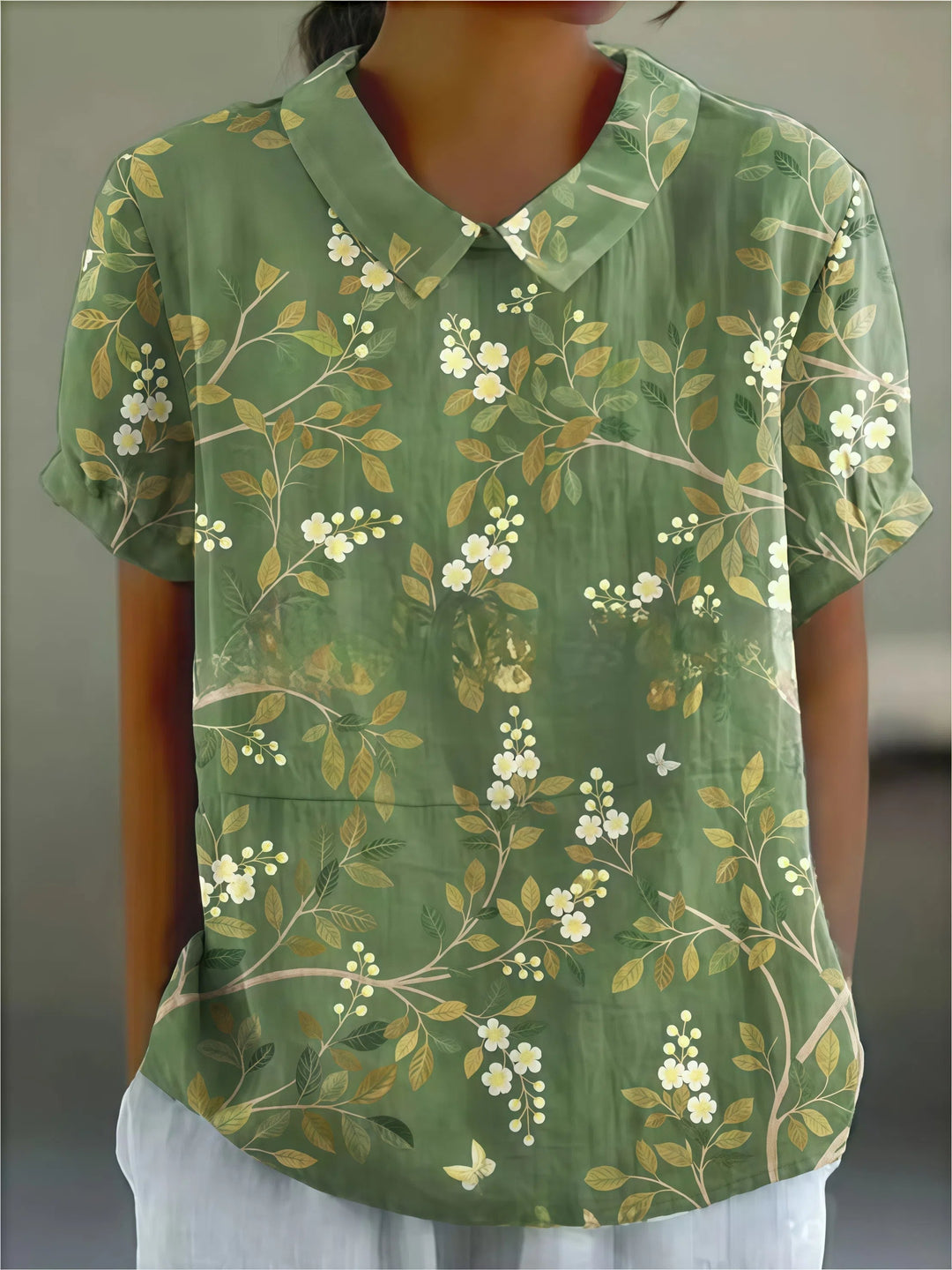 Alejandra - Camicia casual con motivo floreale