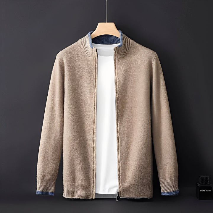 Brendon - Cardigan casual con zip per uomini