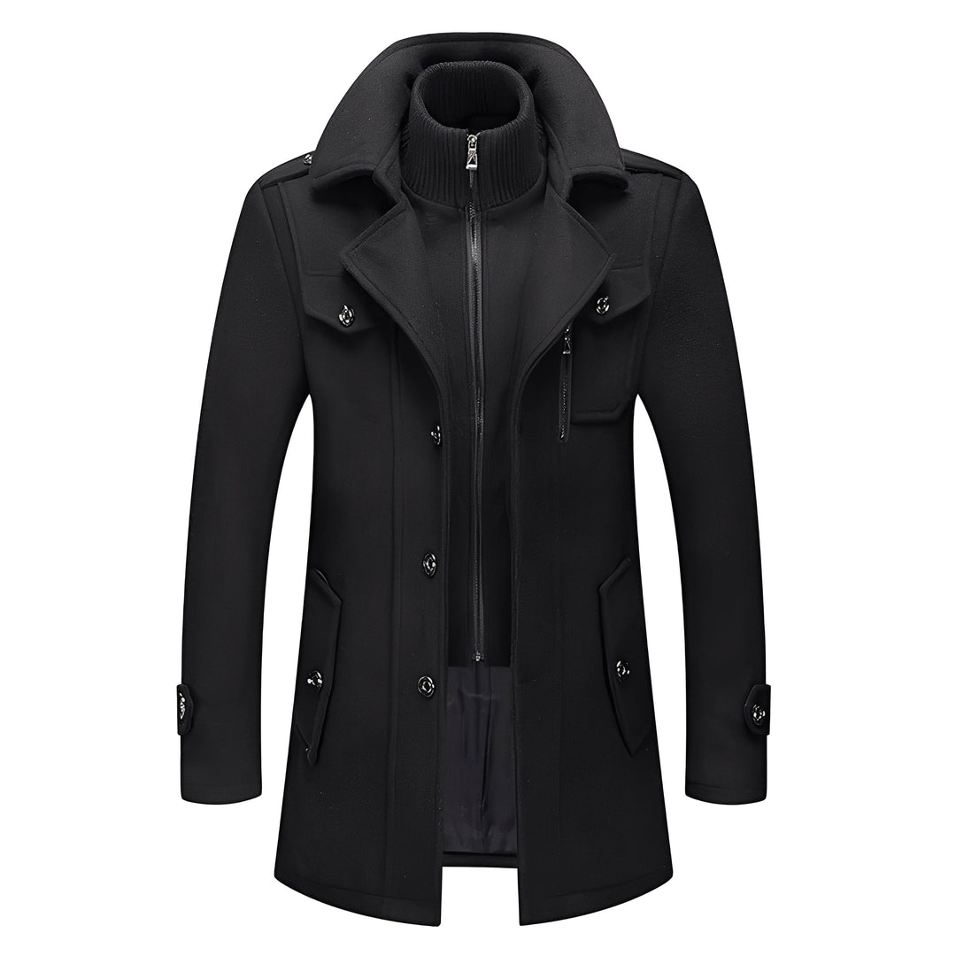 Jerald - Elegante lungo trench coat per uomini