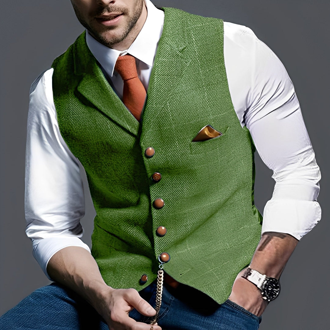 Arnold - Elegante, stretto gilet con motivo a quadri per uomo