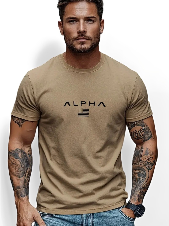 Neal - Maglietta semplice con scollo rotondo per uomo