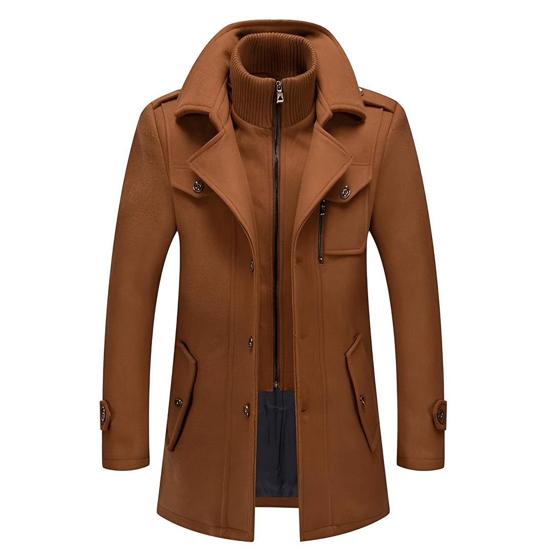 Jerald - Elegante lungo trench coat per uomini