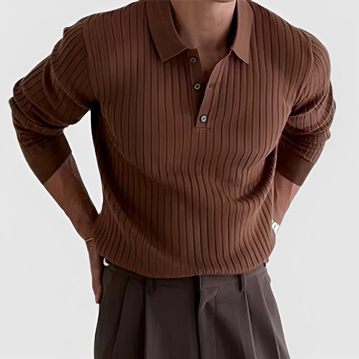 Raphael - Camicia a maniche lunghe con colletto a revers per uomo